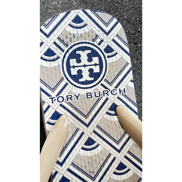 Tory Burch  Flat Flip Flop Yellow sandals size 7 - Picture 11 of 13